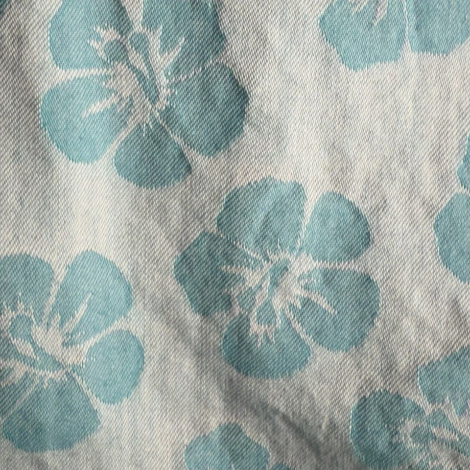 Camisa Tailorbyrd Para Hombre XXL Azul Verde Hawaiana Floral Manga Larga Algodón Foto 2 de 4