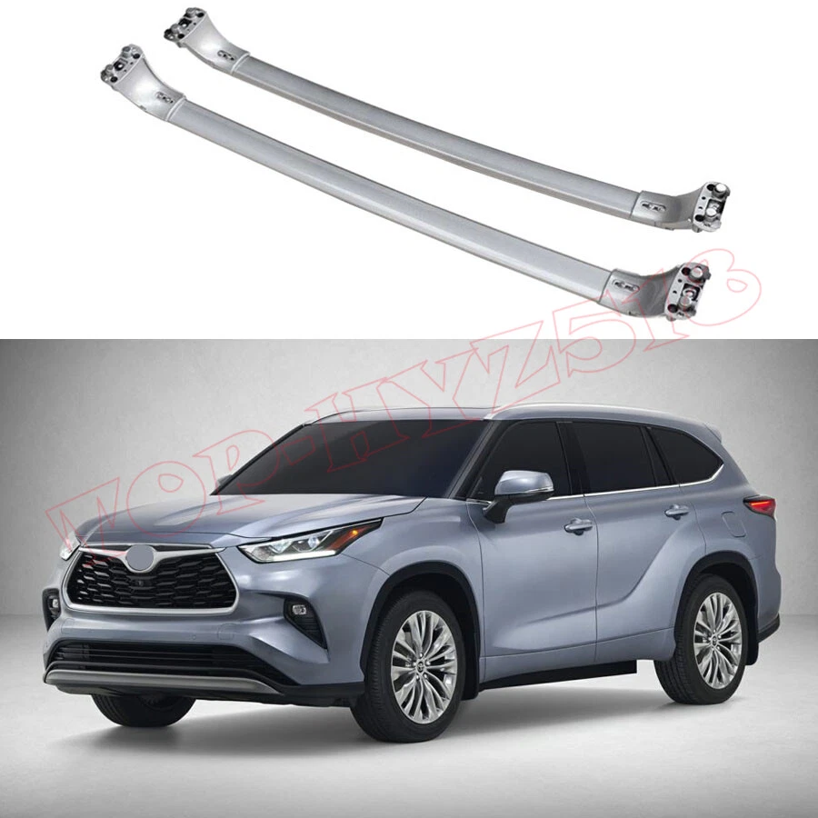 2 Pieces Cross Bar Fit for Toyota Highlander 2020-2022 Roof Rack Rail  Crossbar