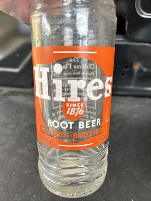 Vintage HIRES Root Beer Since 1876 Large Glass 12oz Soda Bottle