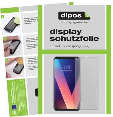 Dipos 2 Pellicole Protettive Per LG V30 Plus - Cristallo Trasparente, Taglio Laser, Made In Germany - 2