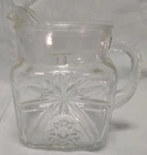 Vintage 40-OUNCE SQUARE PITCHER Prescut Clear BY ANCHOR HOCKING