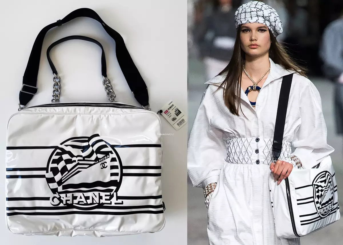 Chanel New White La Pausa Beach Bag