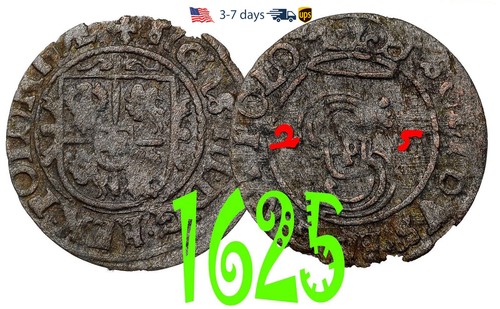 Poland SOLIDUS Solid Schilling 1625 Sigismund III Silver Coin #18081