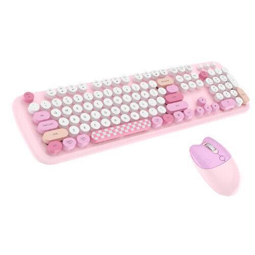 MOFII Wireless Keyboard and Mouse Combo, 2.4G Full-Size Retro Typewriter Compute - Picture 36 of 134