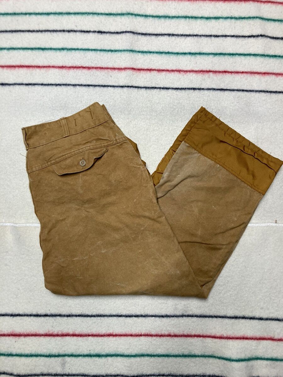 Vintage 1970s LL Bean canvas double knee pants brushguard Vintage 1970s LL Bean canvas double knee pants brushguard