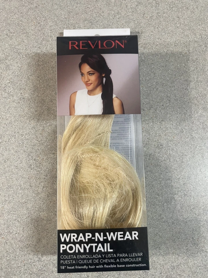 Cola de caballo Revlon 18" envolvente (recta) rubia oscura amigable con el calor Foto 2 de 4