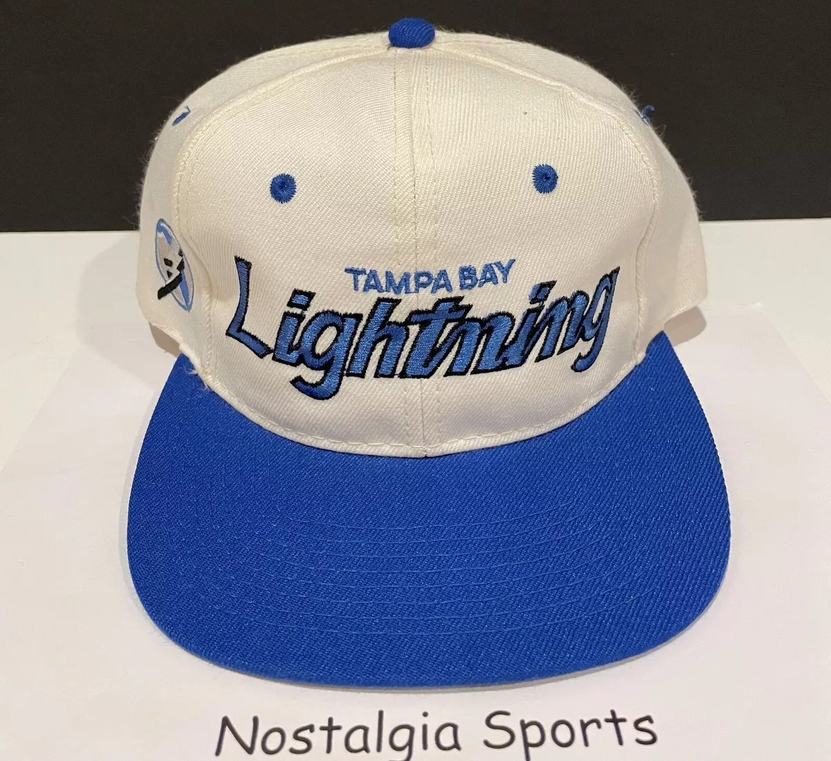 Tampa Bay Lightning Vintage Sports Specialties Script Twill Snapback Cap  Hat NWT