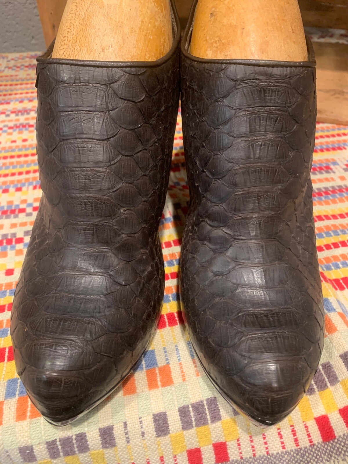 Devi Kroll Python Booties Hazelnut 40 - image 4