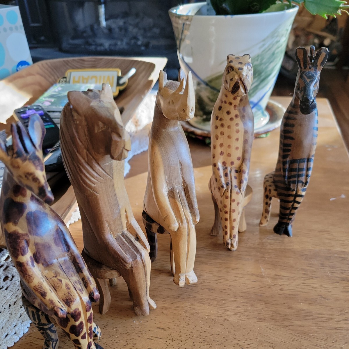 Serengeti African Hand Crafted Wooden Animals Made in Kenya 5