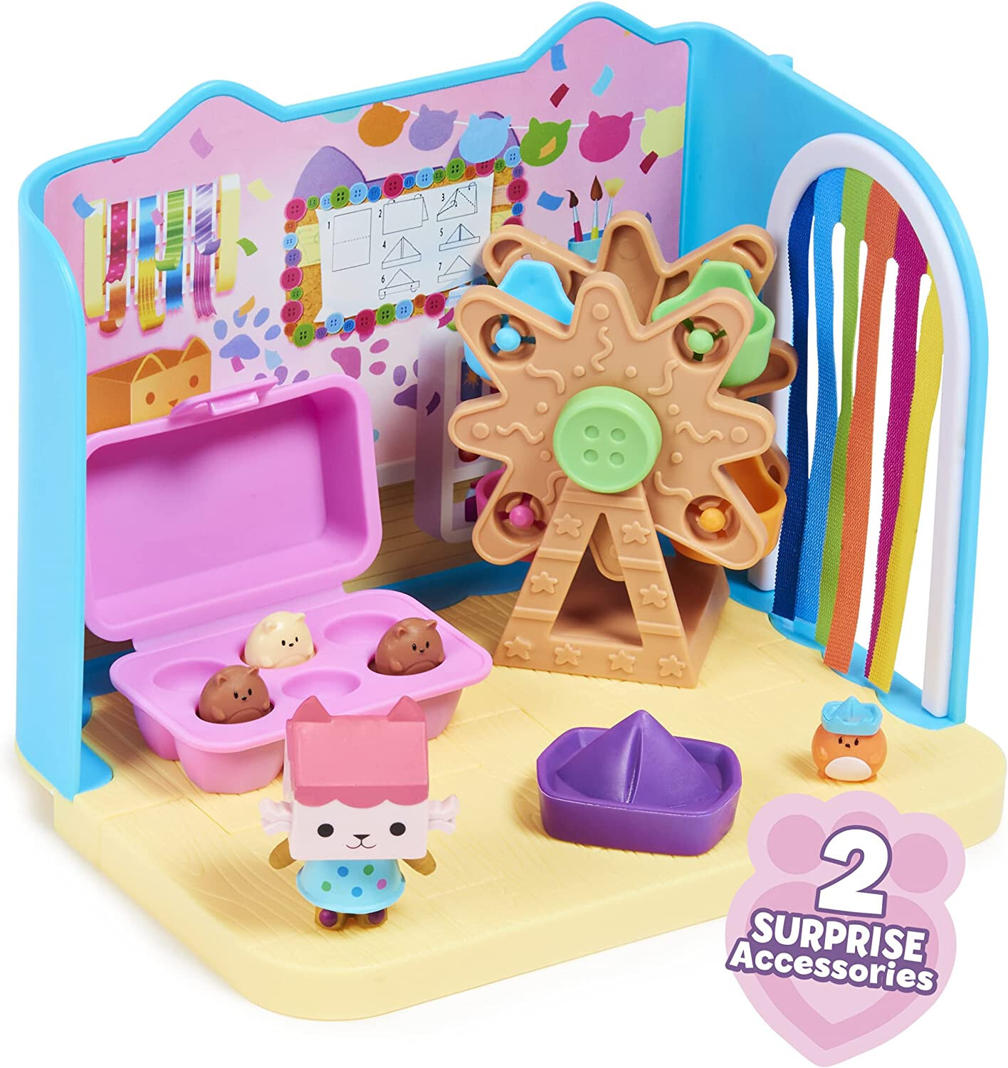 Gabby's Dollhouse Baby Box CraftARiffic Room with Baby Box Cat Figure eBay
