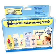 Johnson's Baby Take Along Pack VTG Vintage Travel Kit 6 pc Kit 2002