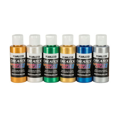 (120,17 /1l) Createx Colors - 6 x 60ml Pearl Set - Airbrush Farben 115399