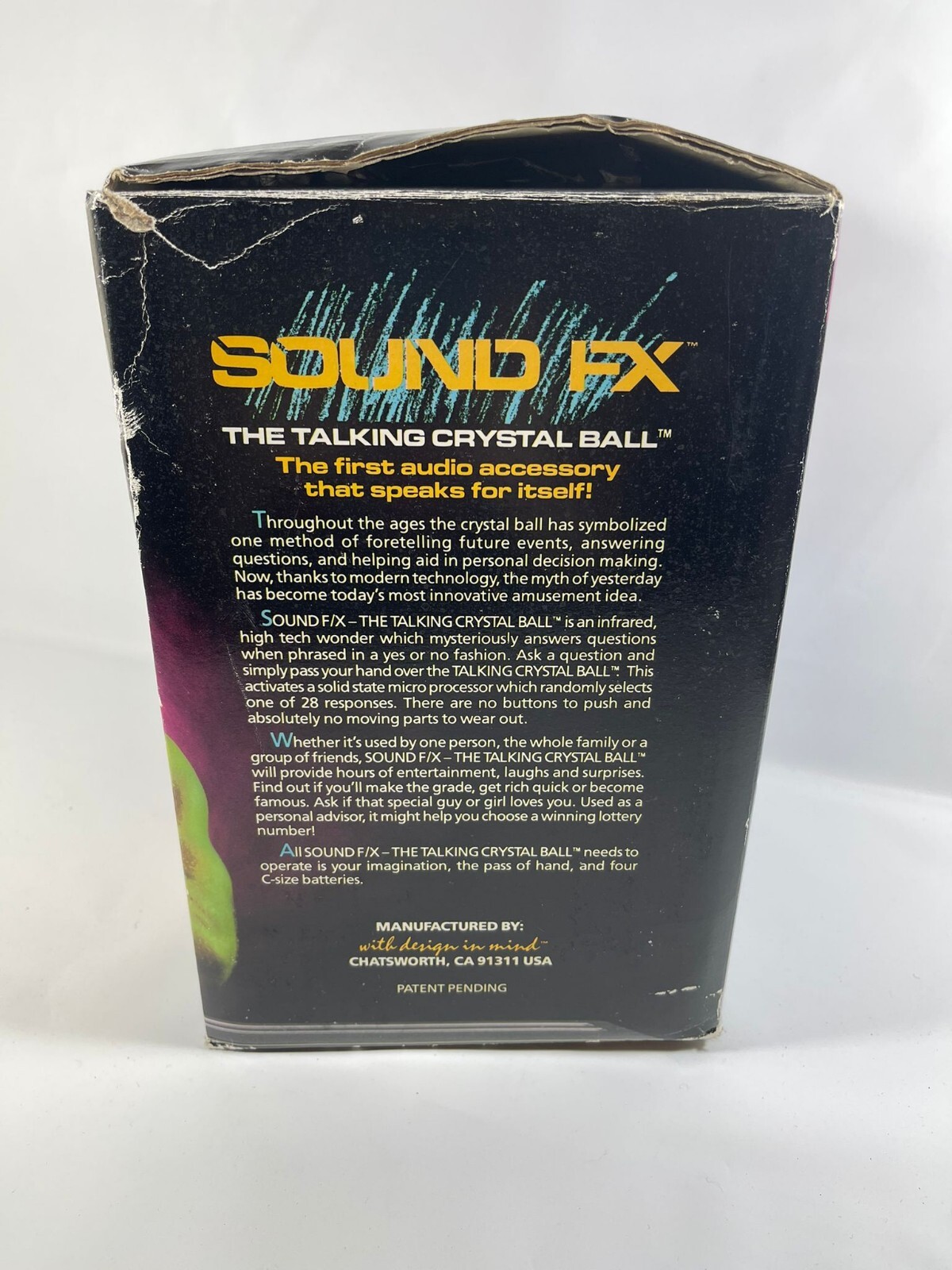 With Design In Mind Sound FX The Talking Crystal Ball Game Rare 1988 Vtg