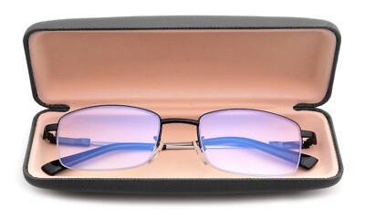 Progressive Multifocal Reading Glasses for Men Blue Light Blocking Titanium Arm 
