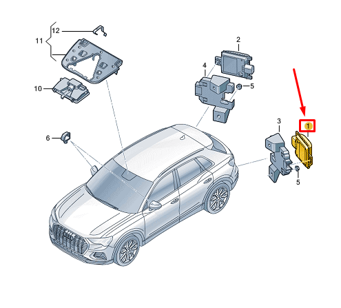 AUDI Q4 E-TRON Left Blind Spot Control Module 2Q0907685E - Picture 1 of 4