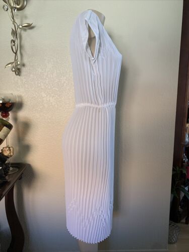CASADEI Size 13/14 Vintage Pleated Dress Sleeveless Stretch Style 4303 - Picture 11 of 15