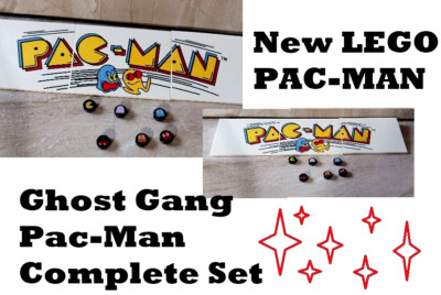 New LEGO Video Game PAC-MAN Complete Set with 3 Panel Slope All Printed Ghosts