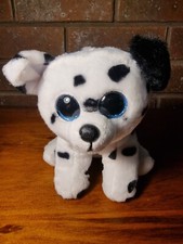 TY Beanie Boo Catcher the White And Black Dalmatian Blue Glitter Eyes