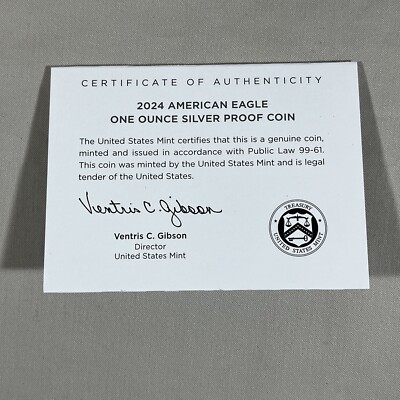 American Eagle 空箱 FIVE (5) 2024 W American Silver Eagle PROOF OGP Case Box COA