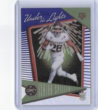 2022 Panini Legacy Football Isaiah Spiller Under the Lights Blue 14/35
