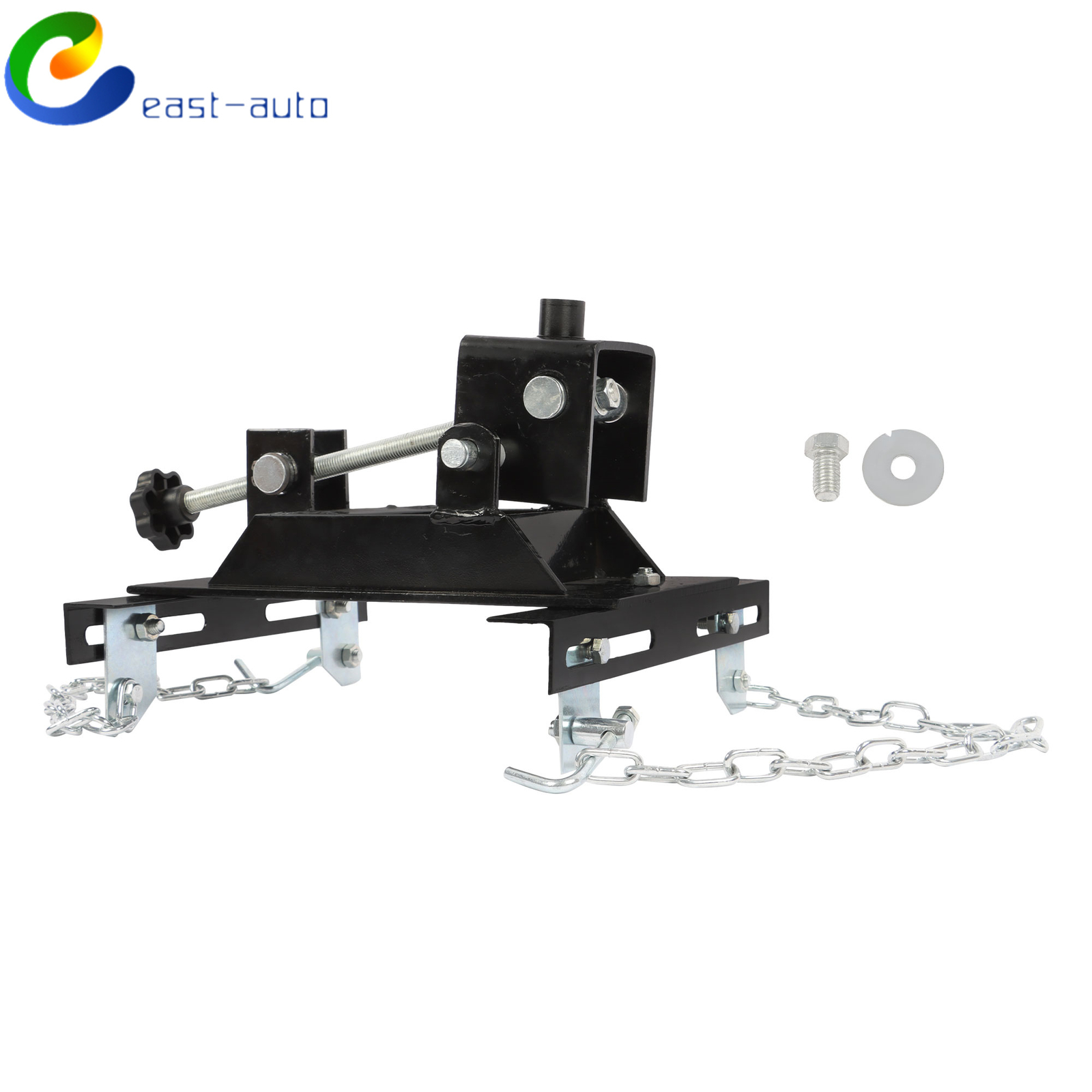 Heavy-Duty Black Transmission Floor Jack Adapter for 1/2 Ton Vehicle Repairs