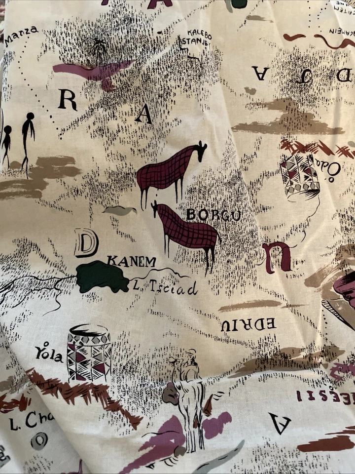 "Tela de algodón temática internacional de 5 yardas X42""" Foto 3 de 4