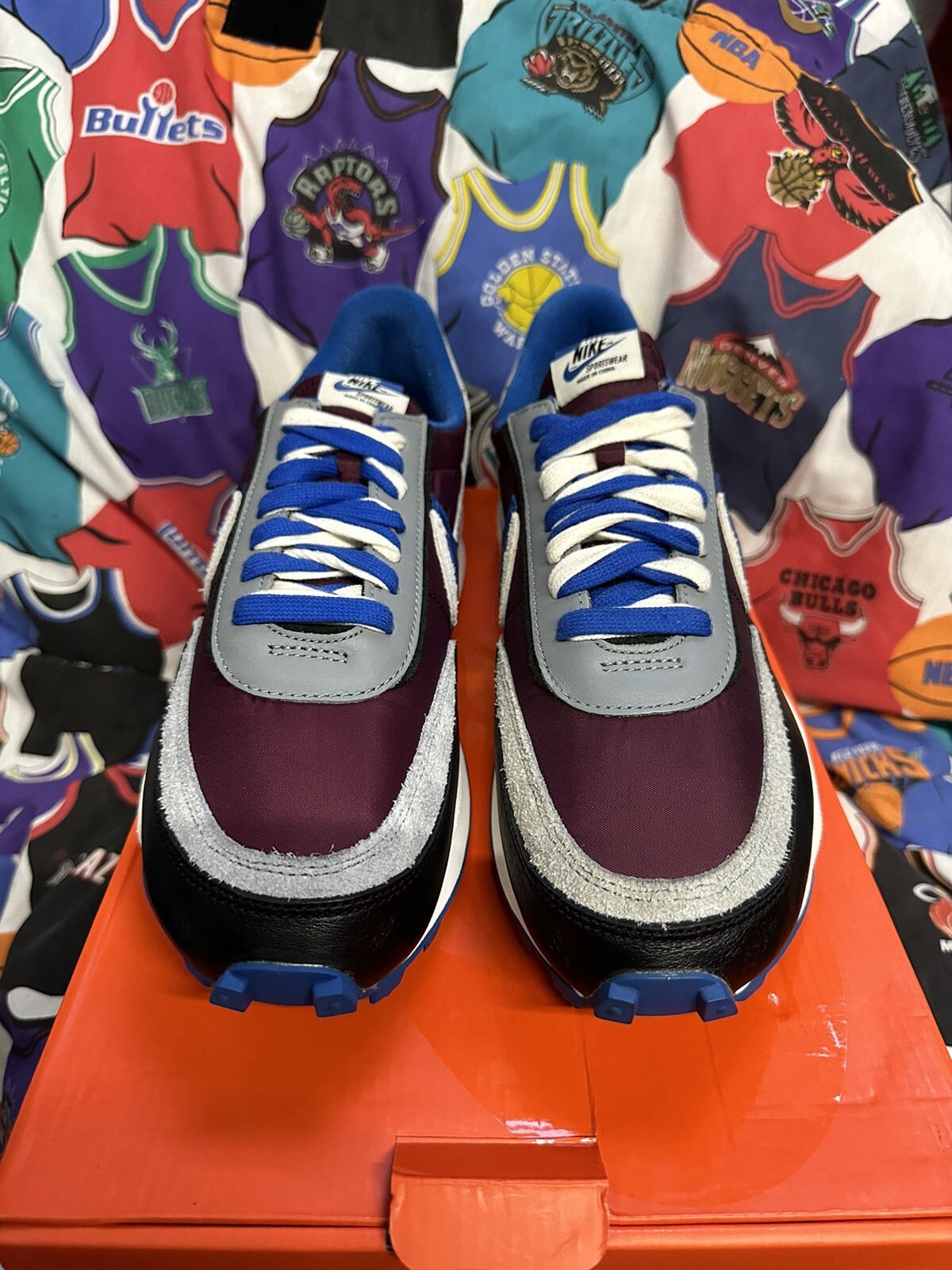 SACAI X NIKE Taglia 11 5 Nike sacai x Undercover x LDWaffle Night Maroon Team Royal
