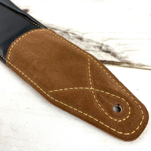 Walker & Williams C-22 Extra Wide Double Padded Dark Brown Leather Guitar Strap - Picture 11 of 14