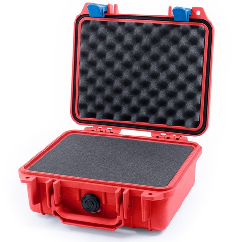 Red & Blue Pelican 1200 Case with Foam. - Picture 3 of 3