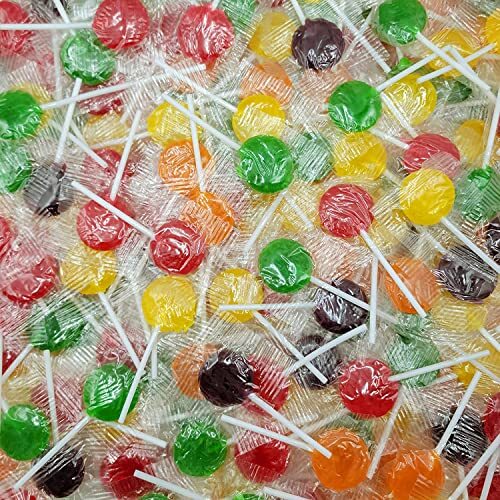Lollipops Assorted Fruit Flavor Suckers– 5 Fruity Flavors – Hard Candy – Indi... | eBay