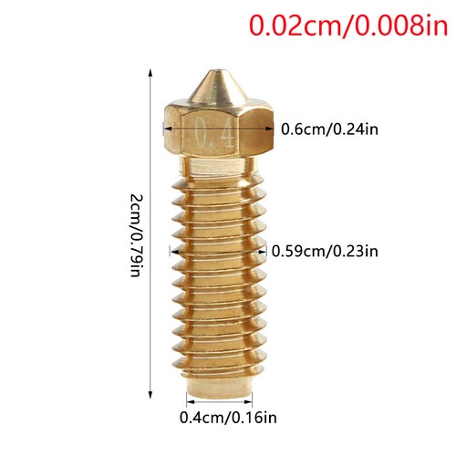 For Anycubic Kobra 3 Combo Hotend Nozzle 0.2 0.4 0.6 0.8 Hardened Steel Brass - Photo 13/17