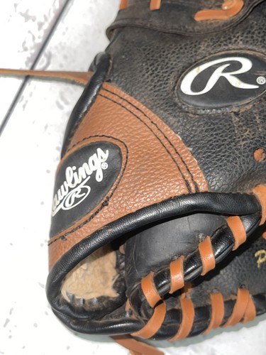 Guante de béisbol para niños Rawlings PL950BT 9,5" DERECHA lanzamiento negro marrón - Imagen 8 de 9