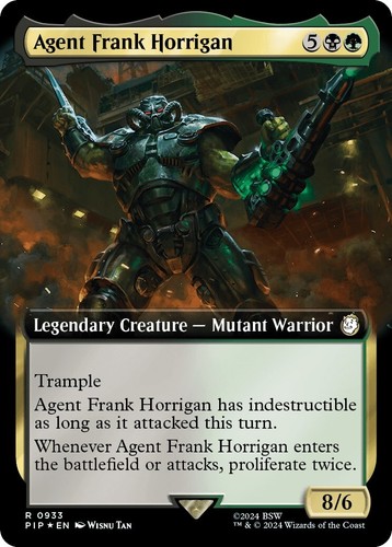 frank horrigan mtg card Agent Frank Horrigan - 89 - NM - Universes Beyond: Fallout - MTG