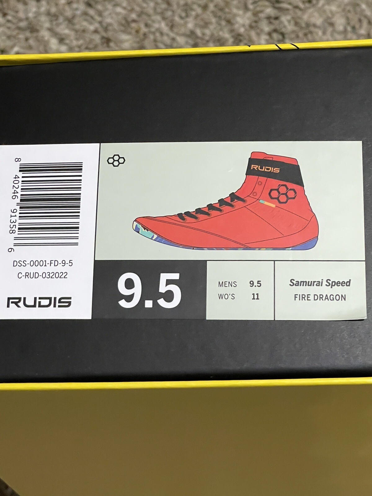 Rudis Wrestling Shoes Samurai Speed Size Men’s 9.5 Red Women’s 11 eBay