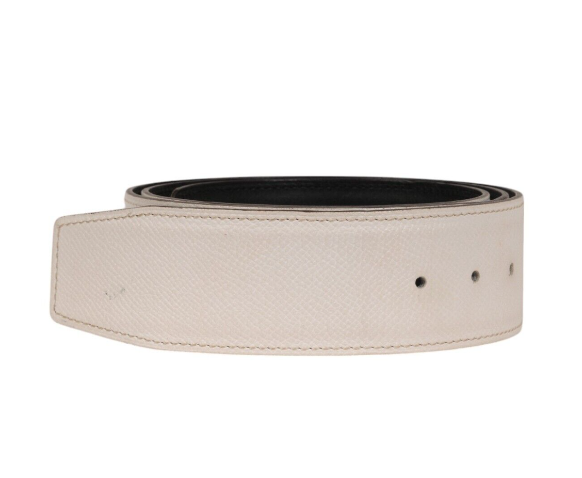 Hermes 41 MM H Belt Reversible Leather Strap Size 85 Black  display picture 2