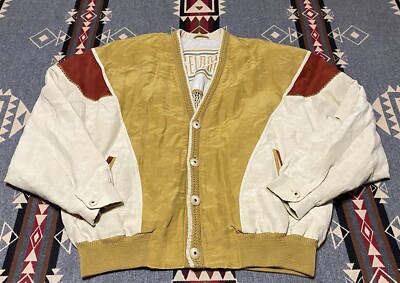 Seldom Van Heusden Vintage Leather Cardigan Jacket Men s 50 HR