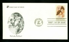 BLIND DEAF HELEN KELLER & TEACHER ANNE SULLIVAN 1980 READERS DIGEST CACHET FDC