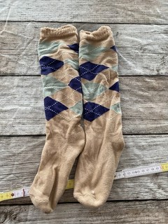 Burlington Socken Größe 35 38 Beige mit Muster siehe Fotos u.Beschreibung