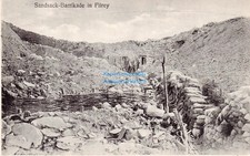 AK Sandsack-Barrikade in Flirey Feldpost