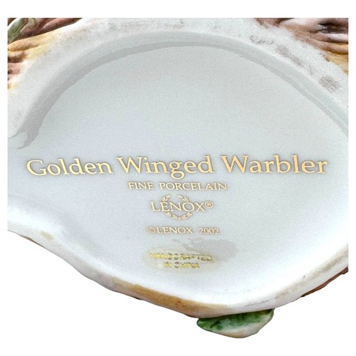 Lenox Golden Winged Warbler Porcelain 2002 Garden Bird Collection Vintage - Picture 6 of 6