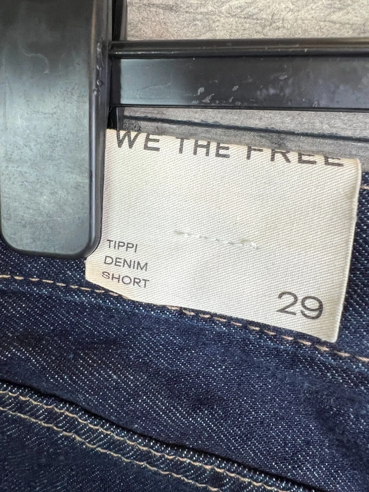 Free People Womens Shorts Size 29 UK 12 Blue Tippi Denim High Waist Boho * - Image 4 of 4