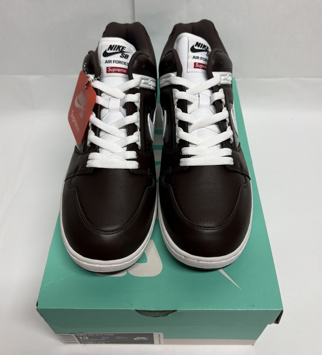 Size 13 - Supreme x Nike Air Force 2 Brown for sale online | eBay