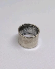 Silpada Sterling Silver 925 Hammered Cuff Band Ring Size 5.5 Israel