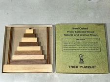 Drueke Tree Puzzle In Box Wooden Drueke Tree Puzzle #562 Vintage Drueke Puzzle