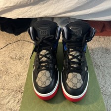 Sneakers Gucci Basket High Demetra taglia UK 10 EU 44/44.5 US 11 scarpe uomo