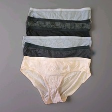 Lot Of 6 Pair Hanes Cotton Stretch Briefs Womens 8/XL Tagless Multicolor