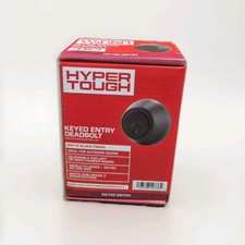   Hyper Tough Matte Black Metal Modern Keyed Entry Single Cylinder Door Deadbolt