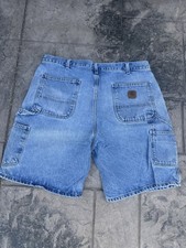 VTG 90s Carhartt shorts B29-stw Mens Denim Utility Work Shorts Size 38 B