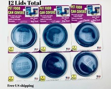 12x Pet Food Can Covers Universal Can Lids Safe Dog Cat Food