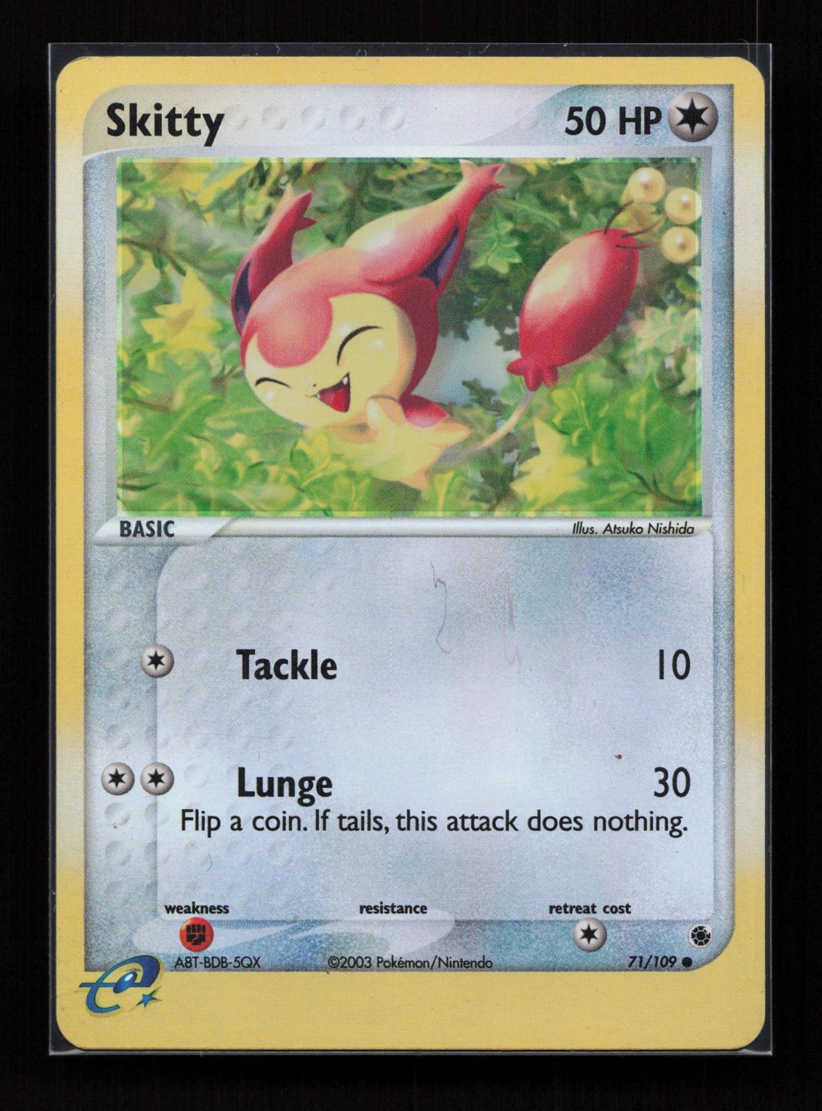 Skitty 71/109 Common Ruby & Sapphire Pokemon Reverse Holo Near Mint